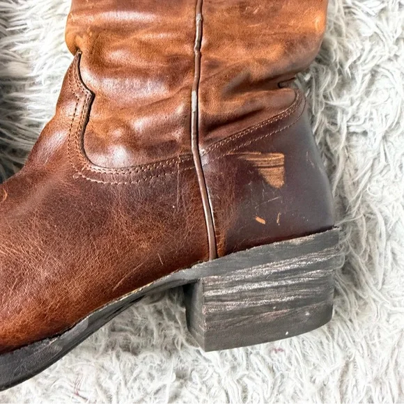 Ariat Hacienda Tall Knee High Leather Cowgirl Cowboy Western Boots Boho Size 10 - Picture 5 of 10